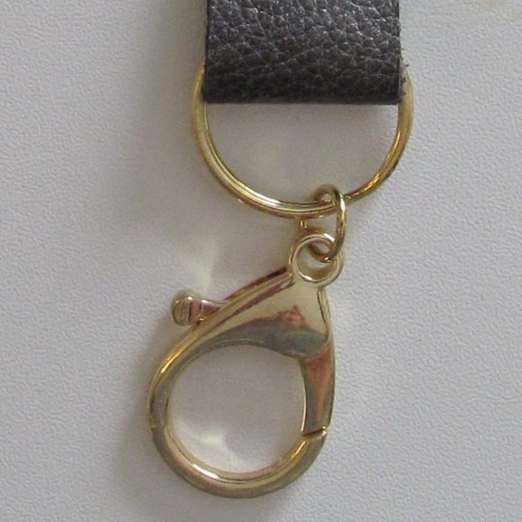 Leather Keychain with Star Accent - Picture 3 of 4